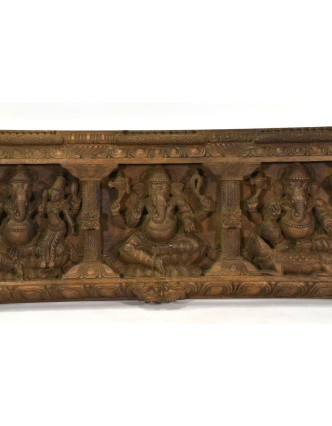 Vyřezávaný panel Ganesh, 153x36x7cm