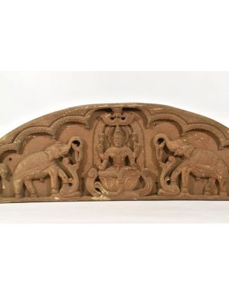 Vyřezávaný antik panel Laxmi, 147x37x7cm