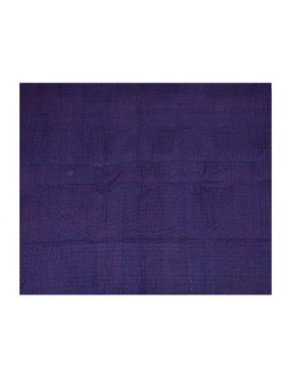 Patchworková, ručně prošívaná deka, modrá, výplň bavlna, 230x266cm
