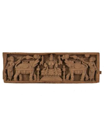 Vyřezávaný antik panel Laxmi, 63x20x5cm