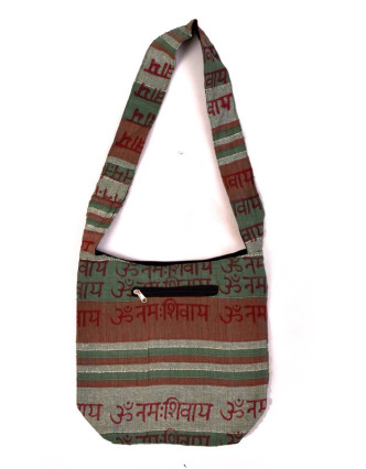 Taška přes rameno "Baba bag - Kerala"s potiskem mantry, 36x37cm