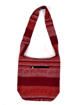 Taška přes rameno "Baba bag - Kerala"s potiskem mantry, 36x37cm