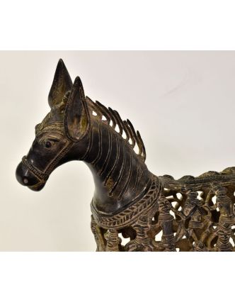 Socha koně "Tribal Art", kov, 31x10x35cm