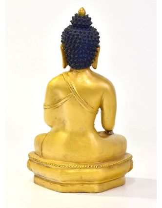 Buddha Šákyamuni, zlatý, keramická socha, ruční práce, 32cm