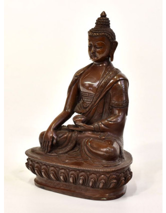 Buddha Šakjamuni, kovová soška, 10x7x15cm