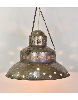 Kovová lampa v orientálním stylu, rez, 48x48x38cm