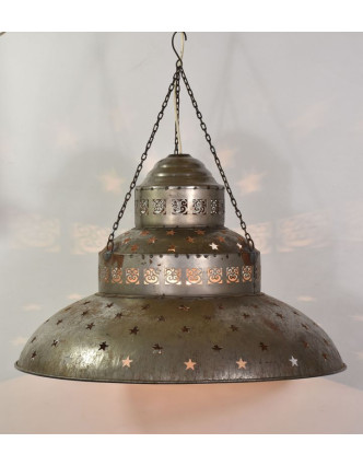 Kovová lampa v orientálním stylu, rez, 61x61x42cm
