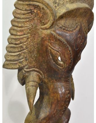 Dřevěná maska, Ganéš, 30x15x80cm