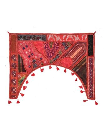Závěs nad dveře, Rajasthan, ručně vyšívané, oblouk, cca 78*100cm