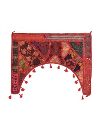 Závěs nad dveře, Rajasthan, ručně vyšívané, oblouk, cca 78*100cm