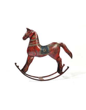 Koková soška houpací kůň, červená, velký, 26x29x6,5cm