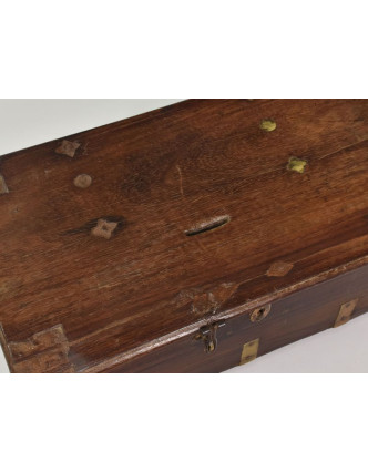 Stará truhlička z teakového dřeva, 38x23x15cm