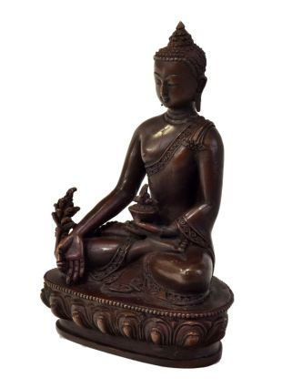 Soška "Medicin Buddha", sedící, 14cm, měď