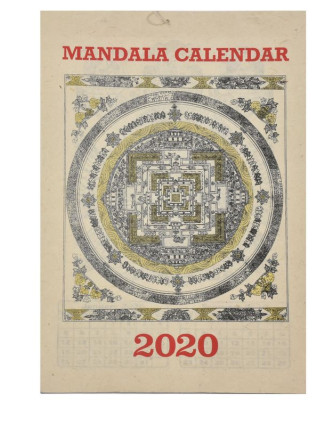 Kalendář na rok 2020 ručně tisklý na rýžovem papíru, 23x30cm