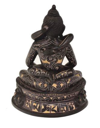Buddha Shakti, pryskyřice, ručně výřezávaný, 20cm
