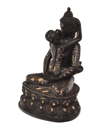 Buddha Shakti, pryskyřice, ručně výřezávaný, 20cm