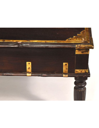 Starý kupecký stolek z teakového dřeva, 60x46x35cm