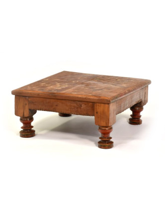 Čajový stolek z teakového dřeva, 51x51x24cm