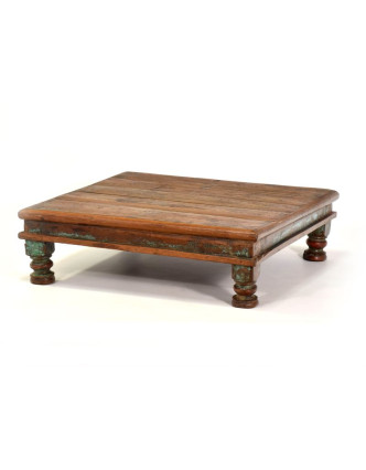 Čajový stolek z teakového dřeva, 52x52x15cm