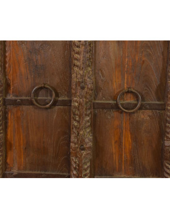 Skříň z mangového dřeva se starými dveřmi, 86x46x168cm