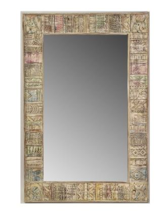 Zrcadlo v rámu z mangového dřeva, 138x5x91cm