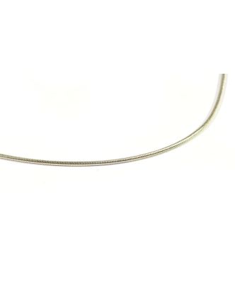 Kulatrý stříbrný řetízek, karabinka, délka cca 40cm, tlouš'tka cca 1-2 mm,AG 925