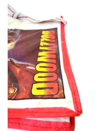 Plátěná taška přes rameno s barevným tiskem Bollywood, 30x35x12cm