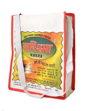 Plátěná taška přes rameno s barevným tiskem Karishma tea , 29x36x13cm
