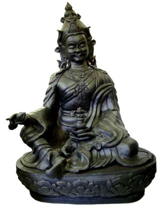 Socha Padmasambhava sedící, keramika, cca 110cm,