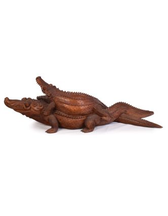 Krokodýl s mládětem, cca 1,5m, 150x50x45cm