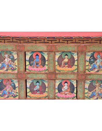 Skříňka,tibet.design,4x Budha,4x Tara,2x dvířka,79x31x69cm