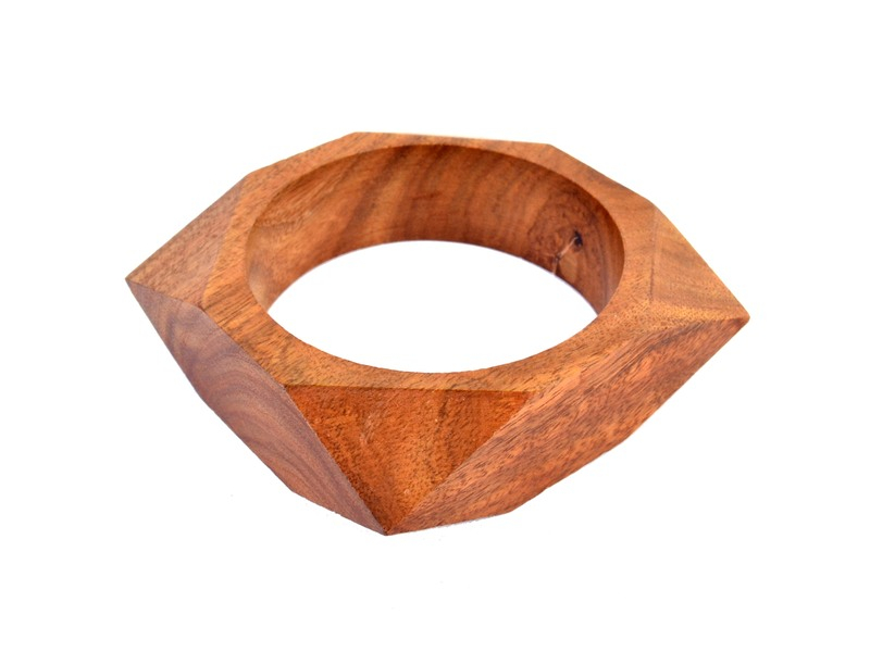 Náramek - dřevo, hexagram