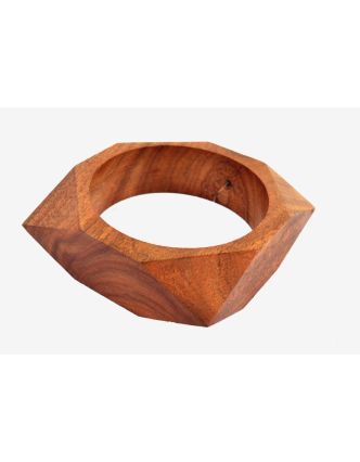 Náramek - dřevo, hexagram