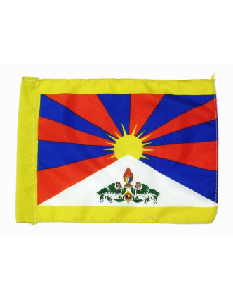 Vlajka Tibet, screen print, 26x20cm