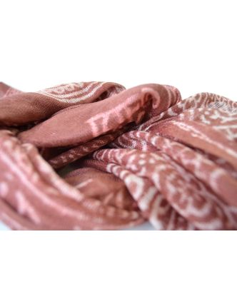 Šátek - bavlna, mantra, hnědý, 130x62cm