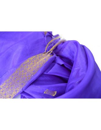 Šátek - polyester, sárí, královská modř, 177x57cm