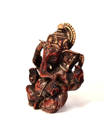 Ganesh, ručně vyřezávaný, pryskyřice, 11cm