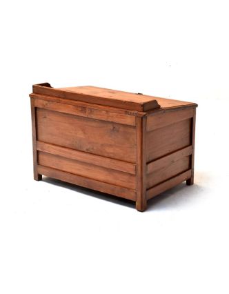 Starý kupecký stolek z teakového dřeva, šuplíky, 68x44x47cm