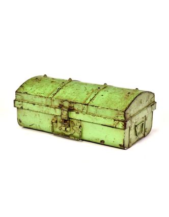 Plechový kufr, zelený, 50x28x20cm