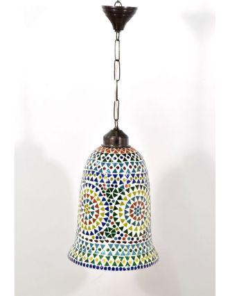 Otevřená skleněná mozaiková lampa, ruční práce, prům.20, výš.34cm