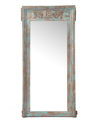 Zrcadlo v rámu z teakového dřeva, 90x14x188cm