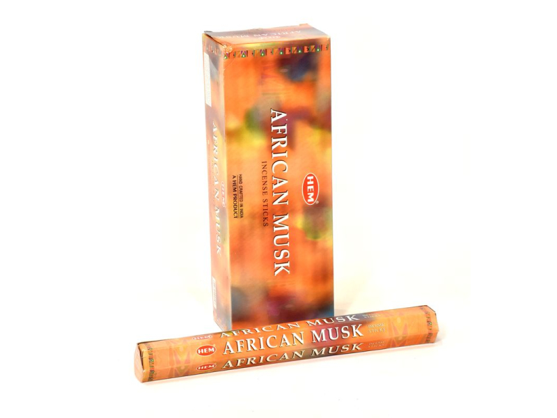 Indické vonné tyčinky African Musk, HEM, 23cm, 20ks