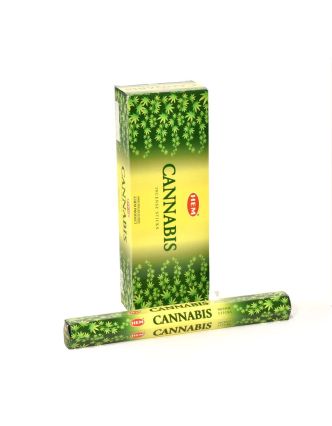 Indické vonné tyčinky Cannabis, HEM, 23cm, 20ks