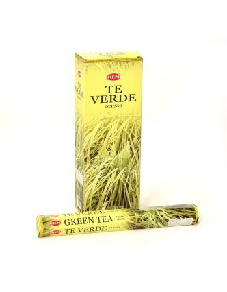 Indické vonné tyčinky Green Tea, HEM, 23cm, 20ks