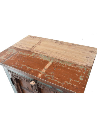 Skříňka z tekového dřeva s původními dvířky, 68x43x119cm