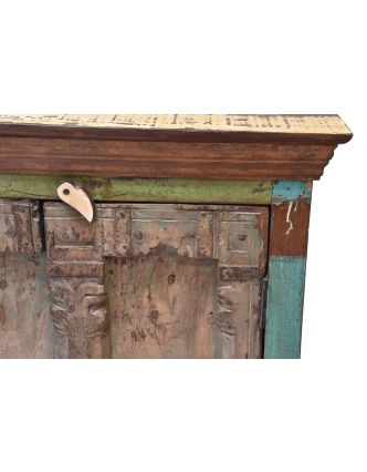 Skříňka z teakového dřeva s původními dvířky, 74x43x107cm