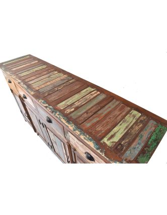 Komoda v "GOA" stylu z teakového dřeva, 180x45x100cm