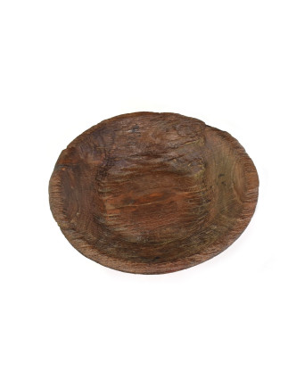Dřevěná mísa z mangového dřeva vydlabaná z jednoho kusu, 49x49x11cm