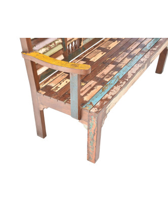 Lavice z teakového dřeva v "Goa" stylu, 153x51x100cm