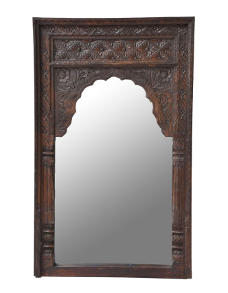 Zrcadlo v rámu z mangového dřeva, antik, 75x5x122cm